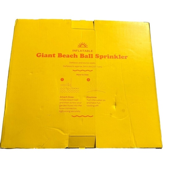 Jumbo Giant Beach Ball Inflatable Sprinkler - Sun Squad 3+ Years Pool Beach toy - Picture 3 of 3